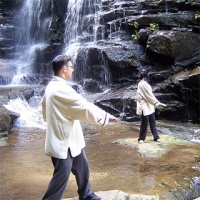 Gadi Levy & Orna Triguboff practising Tai-Chi