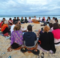 Kabbalah chanting at the beach